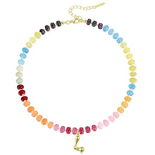 26 Bubble Letter Pendant Colorful Abacus Beads Necklace - Xandu Limited