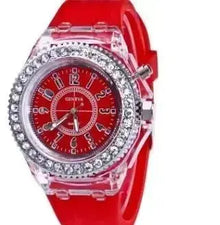 LED Luminous Geneva Women’s Quartz Watch - Stylish Silicone Bracelet - Xandu Limited