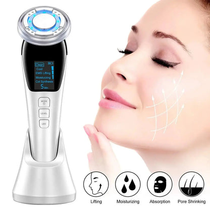 LED Photon Ultrasonic Vibration Beauty Apparatus: Light Therapy Massage - Xandu Limited