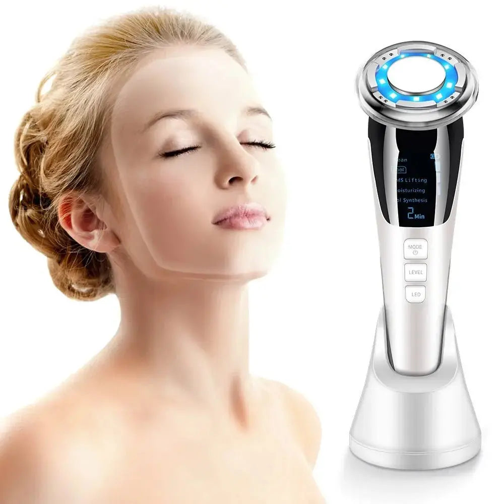 LED Photon Ultrasonic Vibration Beauty Apparatus: Light Therapy Massage - Xandu Limited