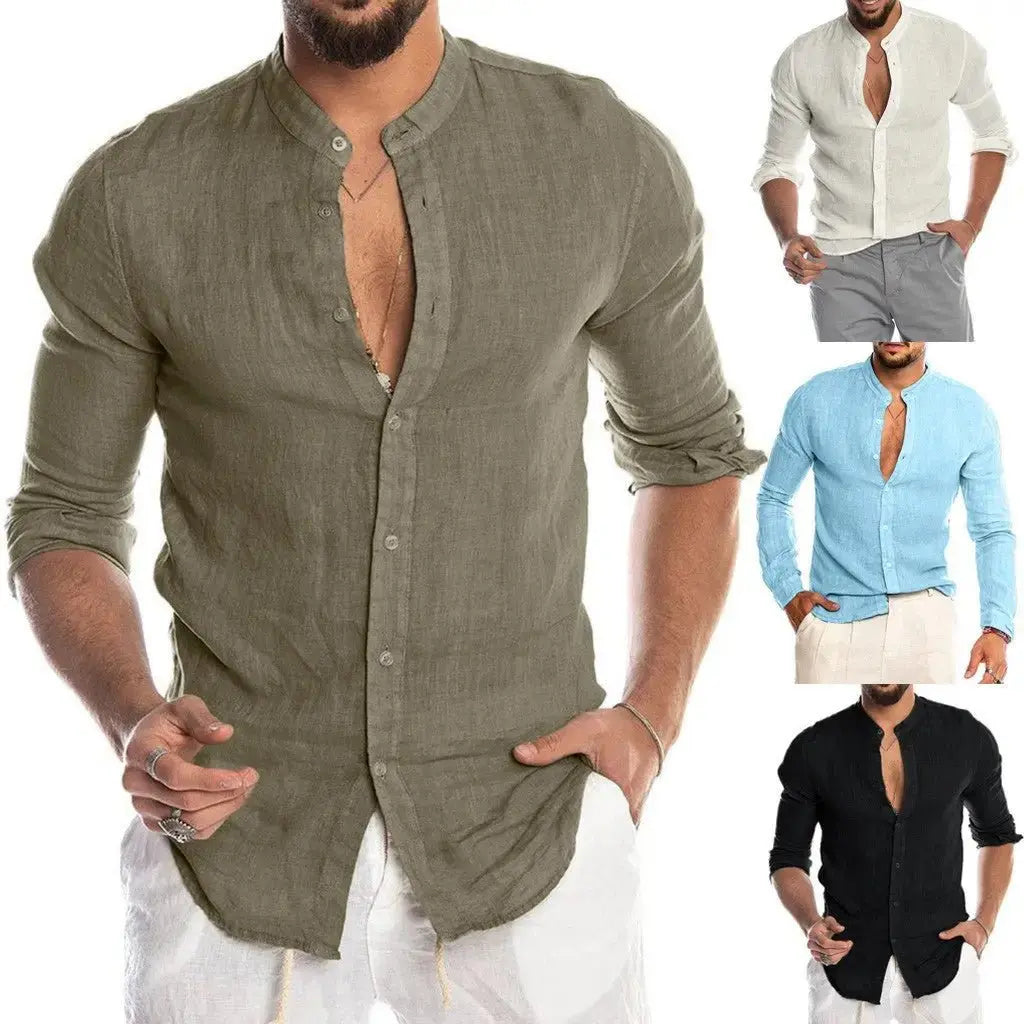 Men's Linen long sleeve Shirt - Xandu Limited