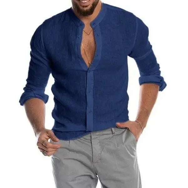 Men's Linen long sleeve Shirt - Xandu Limited