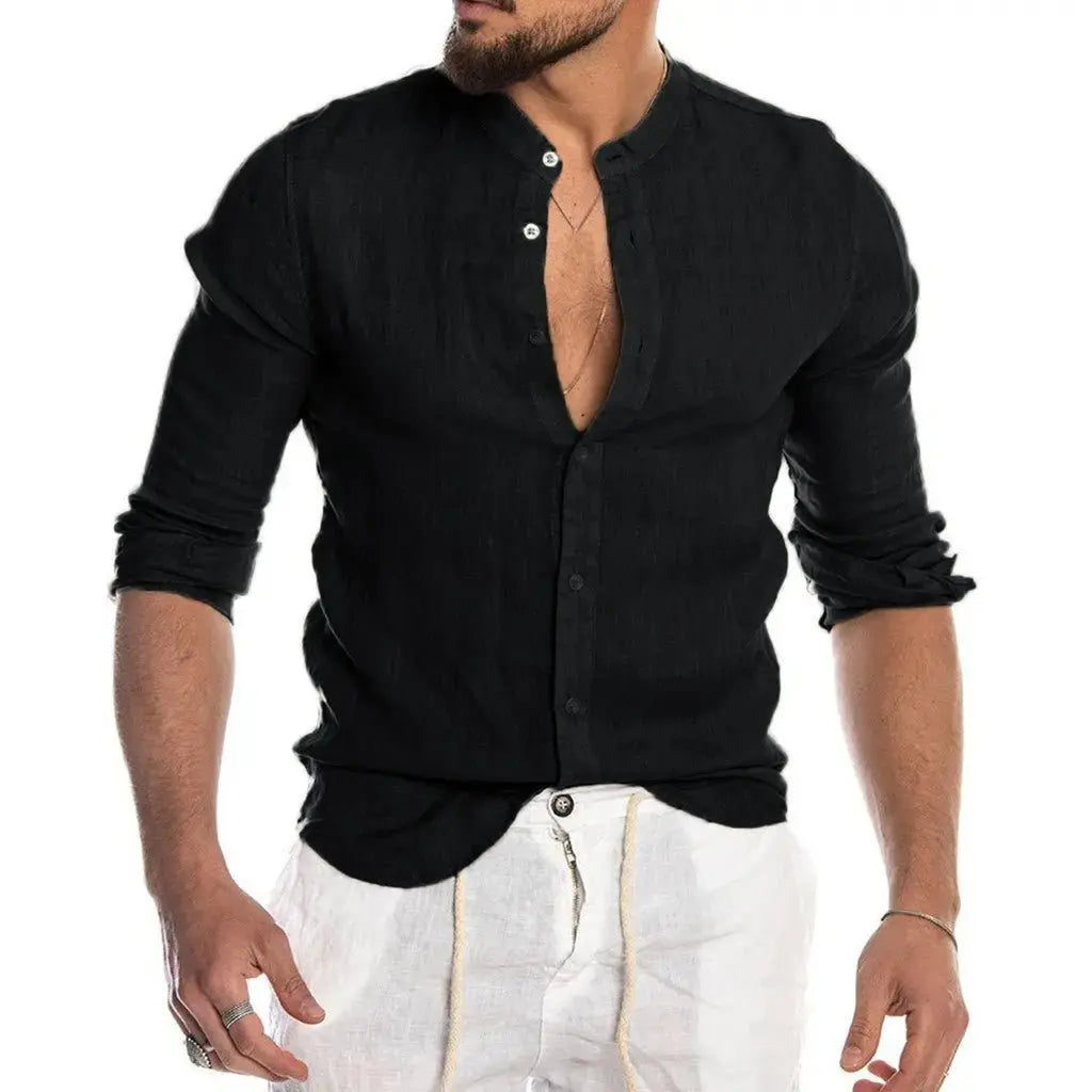 Men's Linen long sleeve Shirt - Xandu Limited