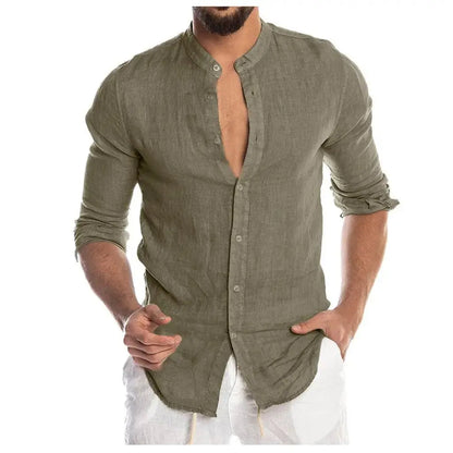 Men's Linen long sleeve Shirt - Xandu Limited