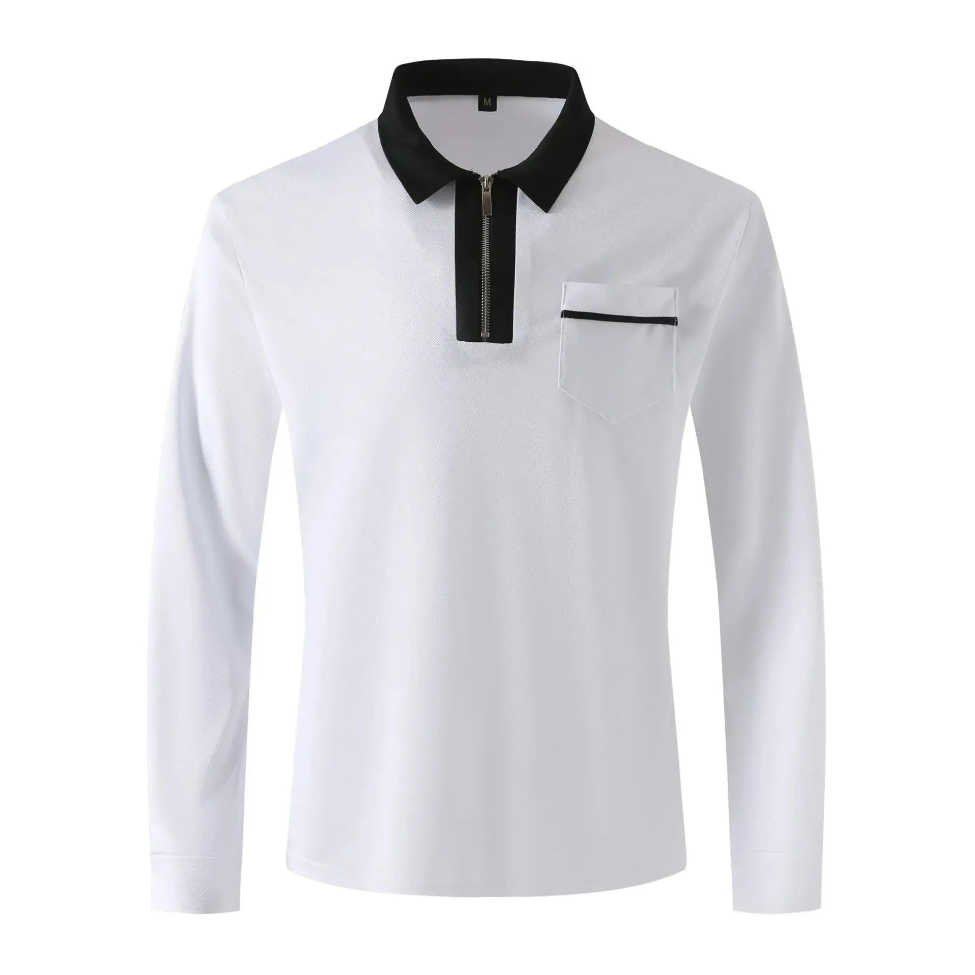 Men's Long Sleeve cotton Zipped Polo Shirt - Xandu Limited