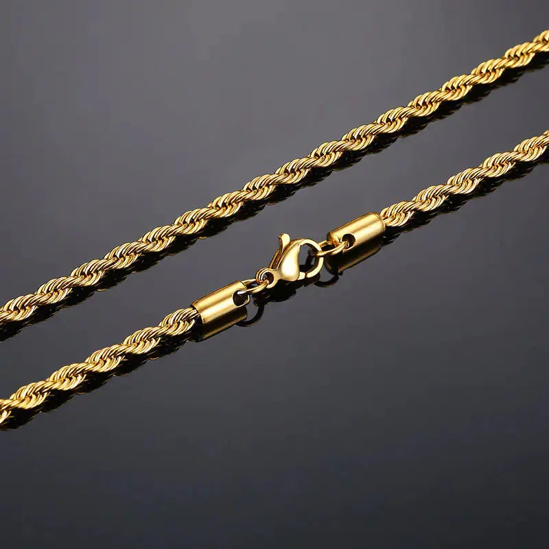 Men's Long Stainless Steel Rope Necklace - Durable & Modern Design Xandu Limited