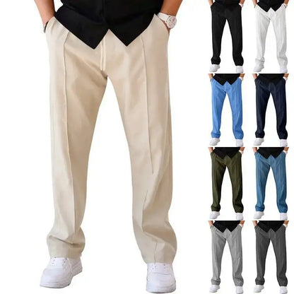 Men's Sports Trousers - Casual Loose Straight Pants with Drawstring - Xandu Limited