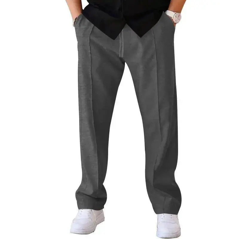 Men's Sports Trousers - Casual Loose Straight Pants with Drawstring - Xandu Limited