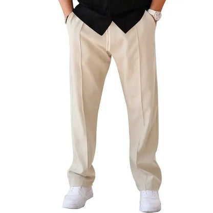 Men's Sports Trousers - Casual Loose Straight Pants with Drawstring - Xandu Limited