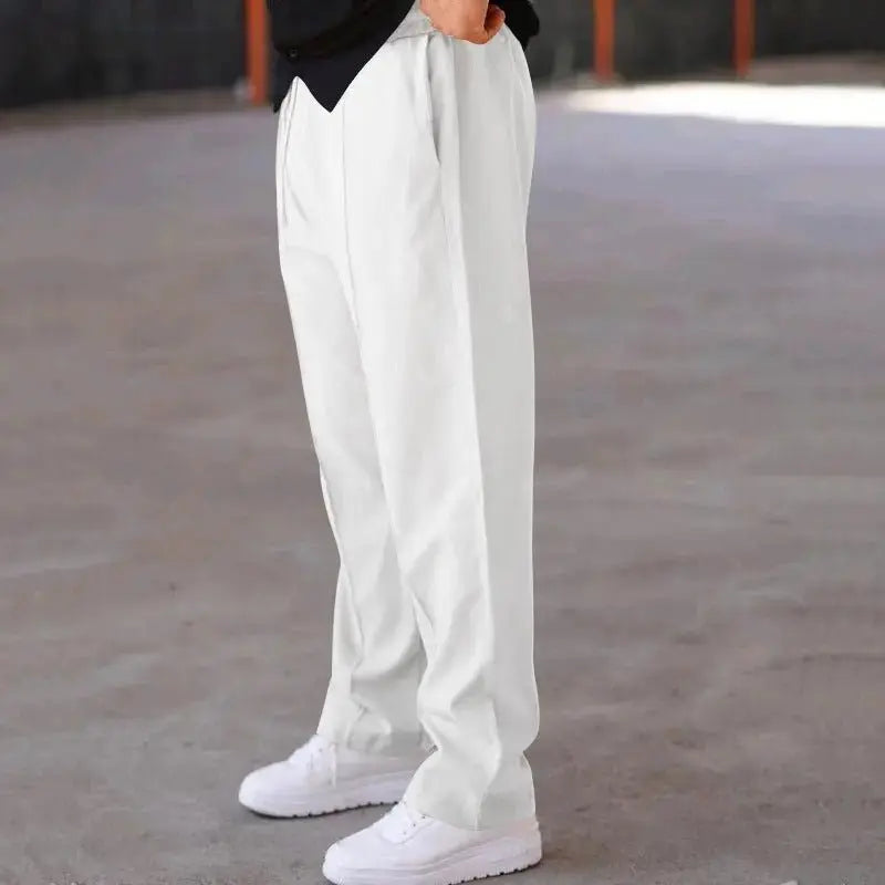 Men's Sports Trousers - Casual Loose Straight Pants with Drawstring - Xandu Limited