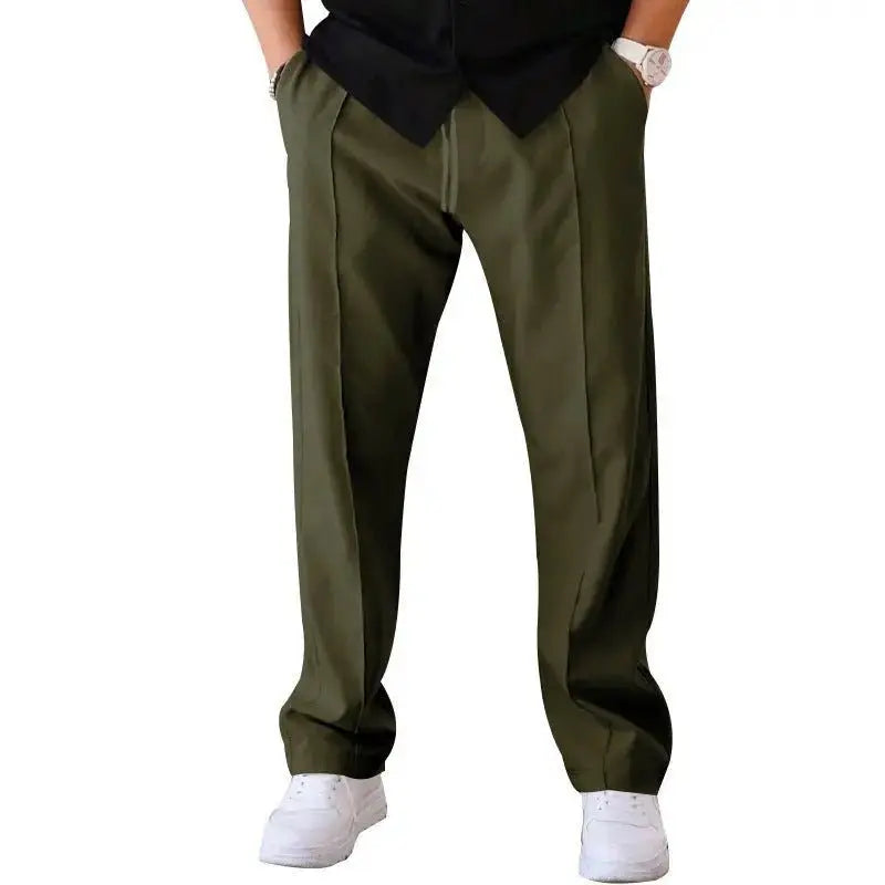 Men's Sports Trousers - Casual Loose Straight Pants with Drawstring - Xandu Limited