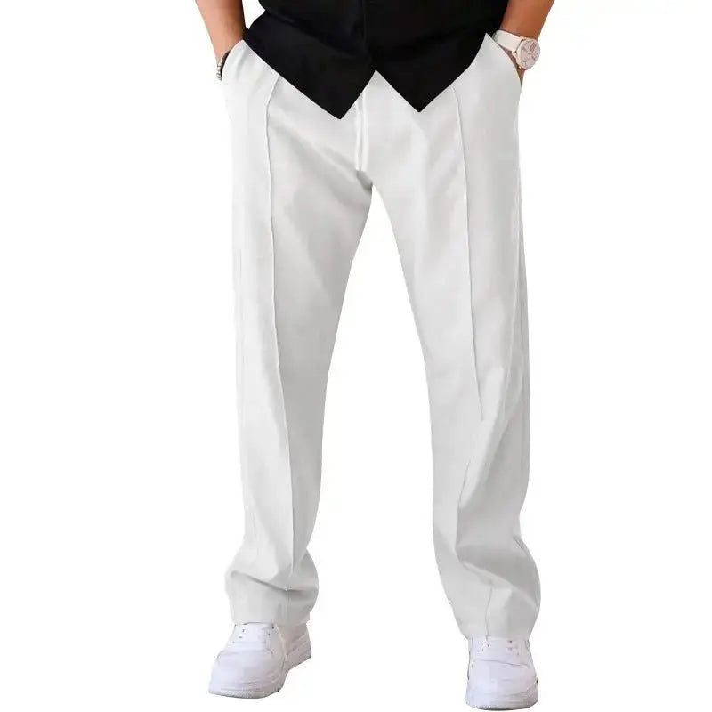 Men's Sports Trousers - Casual Loose Straight Pants with Drawstring - Xandu Limited