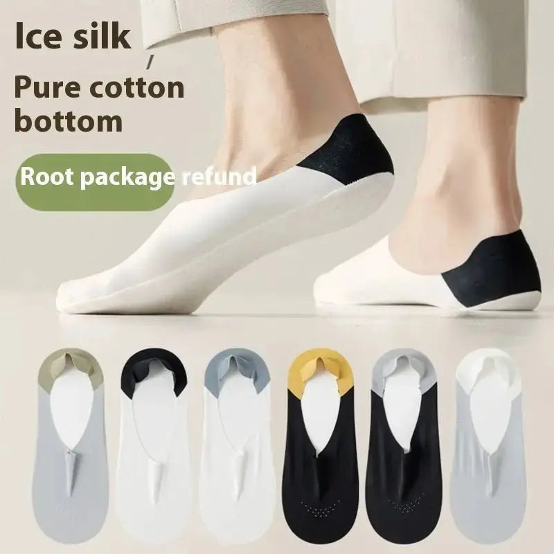 Men's Thin Breathable Silk Boat Socks - Xandu Limited