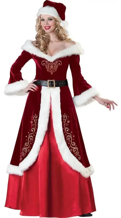 Santa Couple Costume - Festive Christmas Dress Set for Him & Her - Xandu Limited