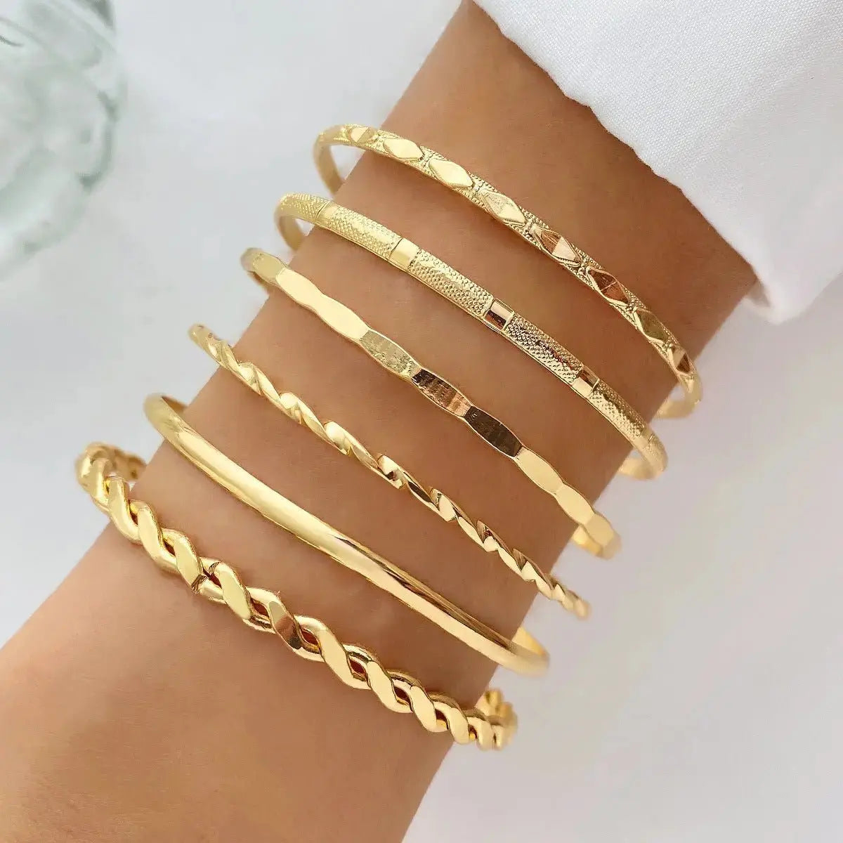 Stackable Bracelets: Gold Chains - Xandu Limited