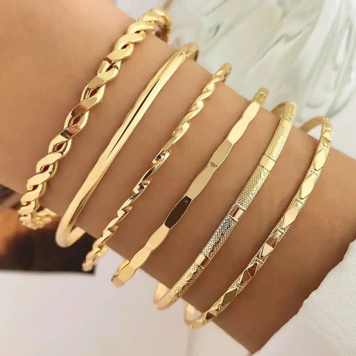 Stackable Bracelets: Gold Chains - Xandu Limited