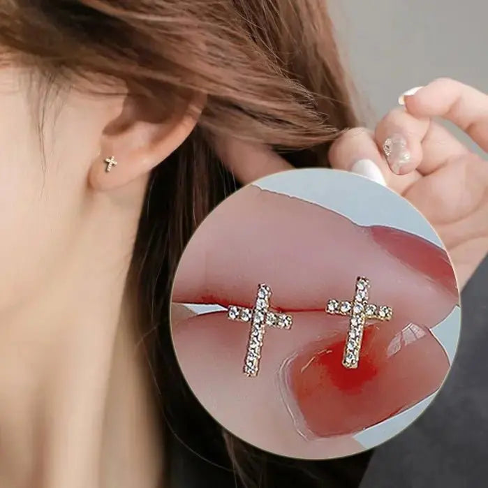 Stainless Steel Cross Earrings - Xandu Limited