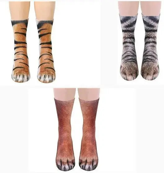 Unisex Long Animal Paw 3D Socks - Xandu Limited