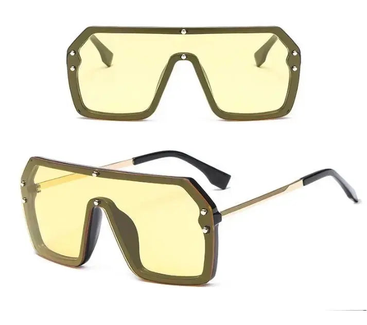 Unisex Oversize UV400 Sunglasses – Bold, Fashion - Forward Eyewear - Xandu Limited