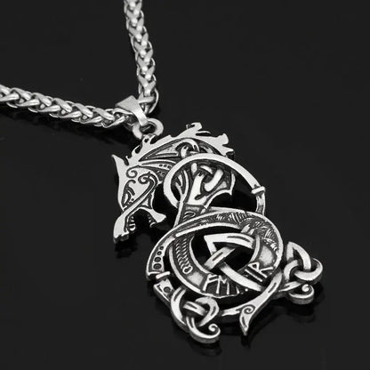 Viking Dragon Pendant Necklace - Bold Norse Mythology Jewelry - Xandu Limited