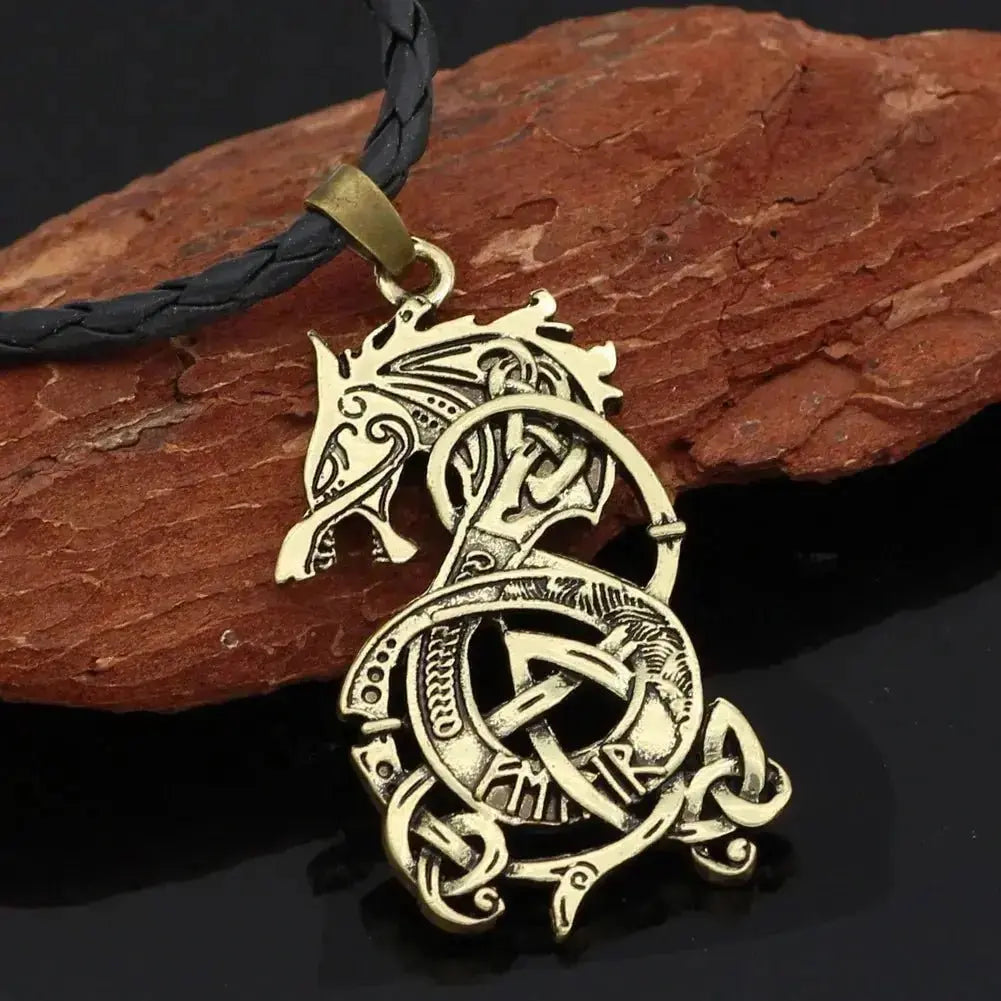 Viking Dragon Pendant Necklace - Bold Norse Mythology Jewelry - Xandu Limited