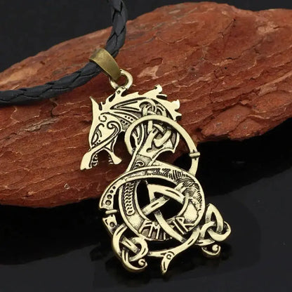 Viking Dragon Pendant Necklace - Bold Norse Mythology Jewelry - Xandu Limited