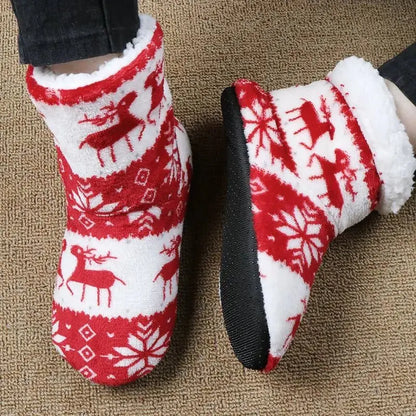 Warm Plush Elk House Slippers - Cozy Indoor Christmas Floor Shoes - Xandu Limited