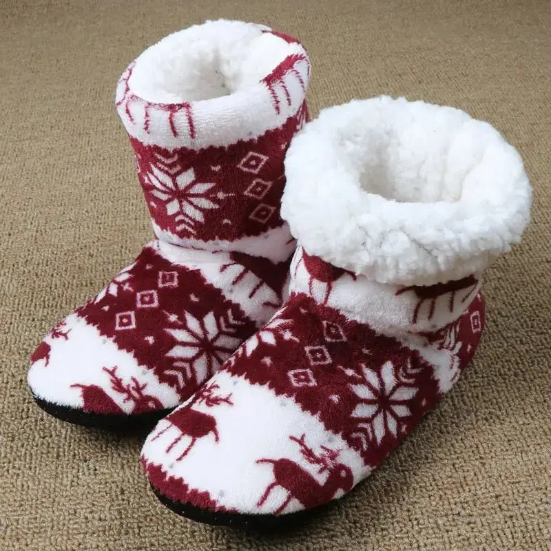 Warm Plush Elk House Slippers - Cozy Indoor Christmas Floor Shoes - Xandu Limited