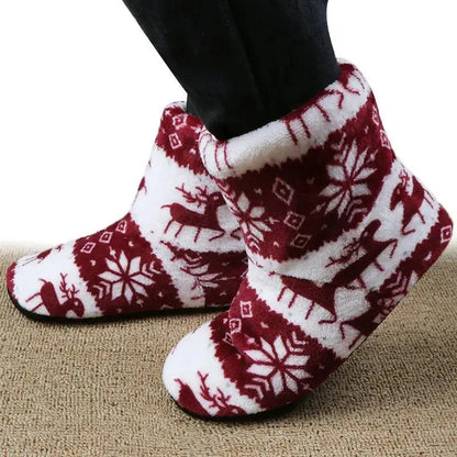 Warm Plush Elk House Slippers - Cozy Indoor Christmas Floor Shoes - Xandu Limited