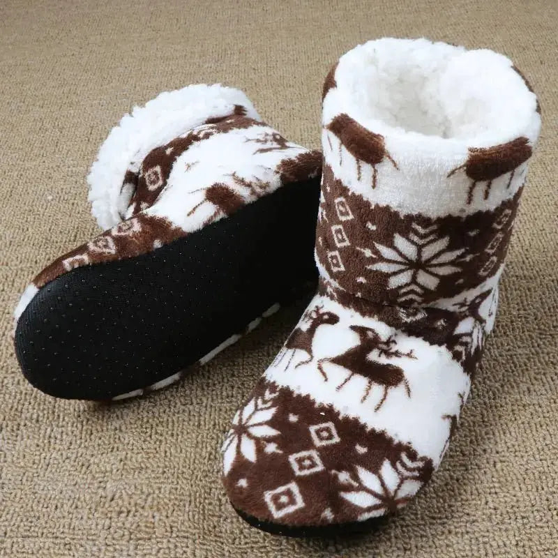 Warm Plush Elk House Slippers - Cozy Indoor Christmas Floor Shoes - Xandu Limited