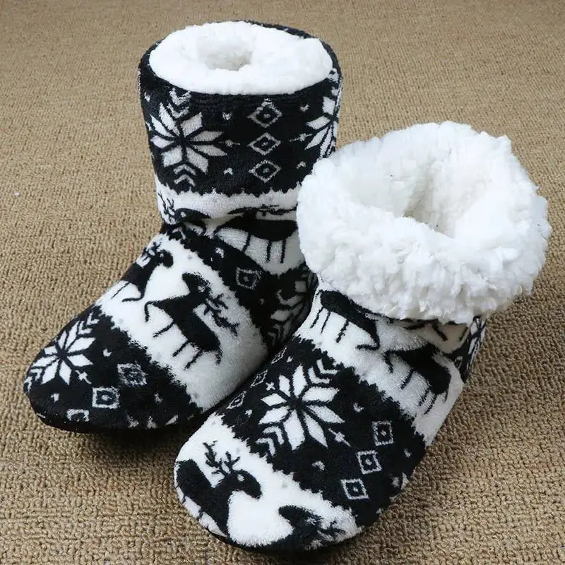 Warm Plush Elk House Slippers - Cozy Indoor Christmas Floor Shoes - Xandu Limited