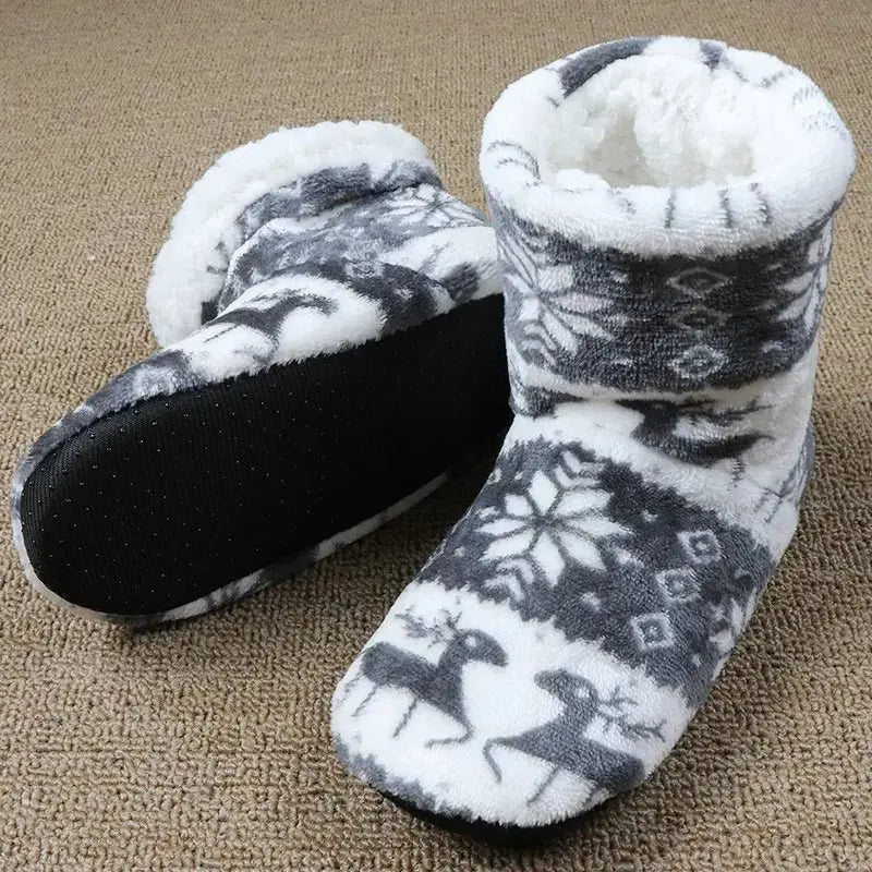 Warm Plush Elk House Slippers - Cozy Indoor Christmas Floor Shoes - Xandu Limited