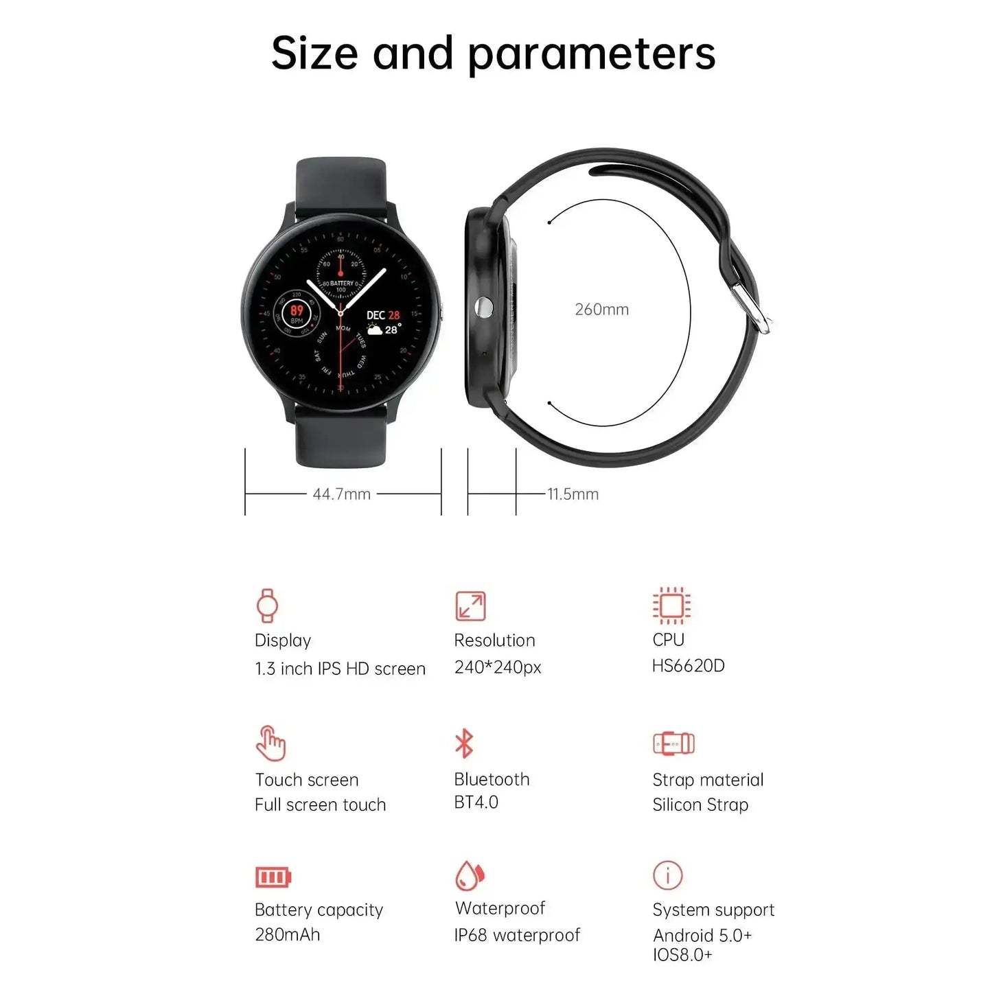 Waterproof 4G ROM Smartwatch – Stay Connected Anywhere - Xandu Limited