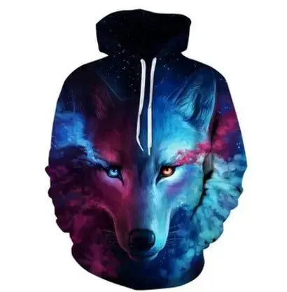 Wolf Printed Hoodies Men 3D Sweatshirt - Xandu Limited