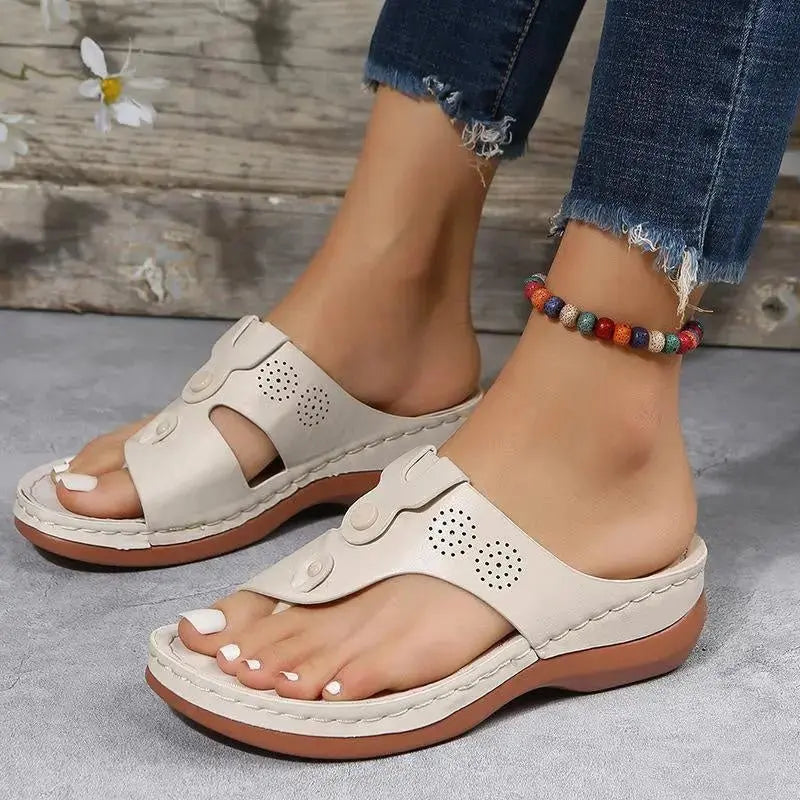 Women Hollow Out thong sandals - Xandu Limited