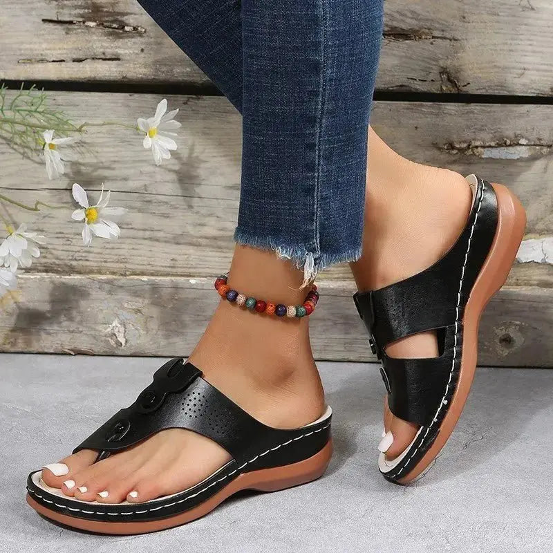 Women Hollow Out thong sandals - Xandu Limited