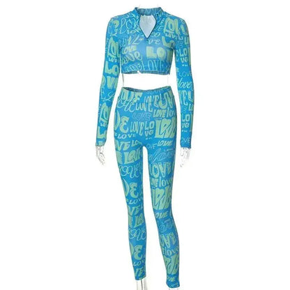 Women's 2 - piece Print Tracksuit - Xandu Limited