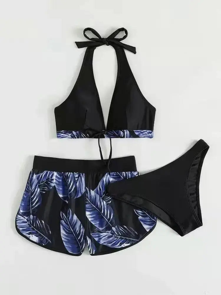 Women's 3 - Piece Leaf Print Bikini Set - Xandu Limited