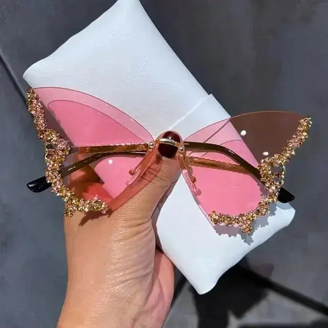 Women's Diamond Butterfly Sunglasses – Glamorous, Elegant Eyewear - Xandu Limited