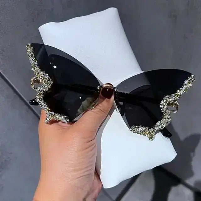 Women's Diamond Butterfly Sunglasses – Glamorous, Elegant Eyewear - Xandu Limited