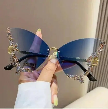 Women's Diamond Butterfly Sunglasses – Glamorous, Elegant Eyewear - Xandu Limited