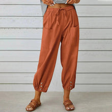 Women’s Drawstring Tie Pants - Cotton & Linen, Spring/Summer Trousers with Pockets - Xandu Limited