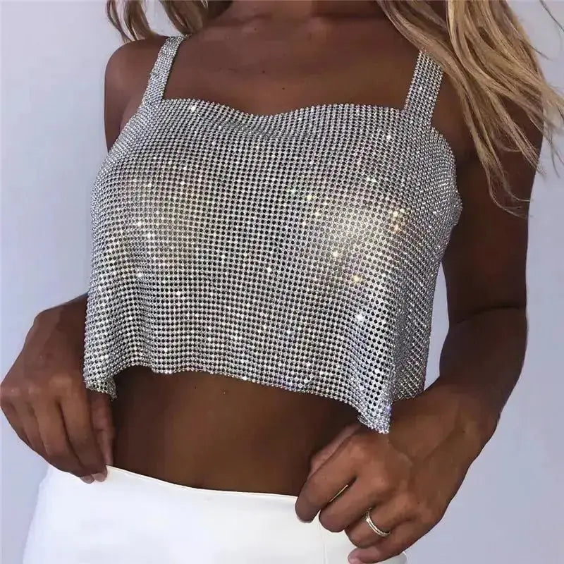 Women's Glitter Nightclub Tank Top - Xandu Limited