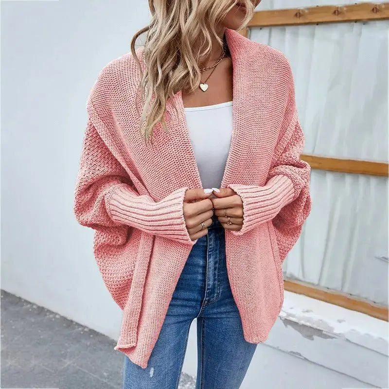 Women's Loose Knitted solid color Sweater - Xandu Limited