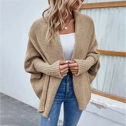 Women's Loose Knitted solid color Sweater - Xandu Limited