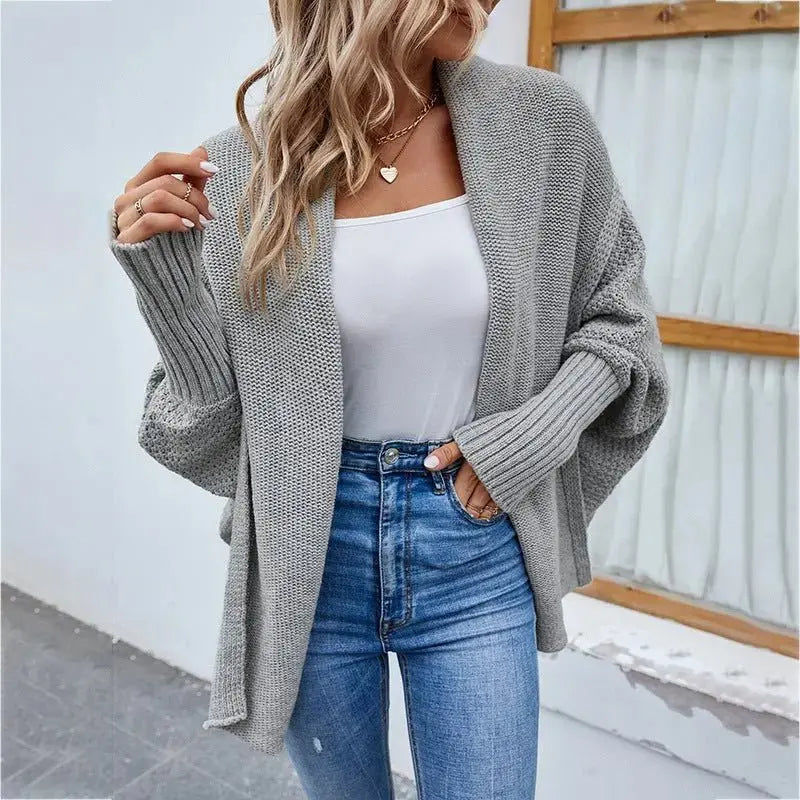 Women's Loose Knitted solid color Sweater - Xandu Limited