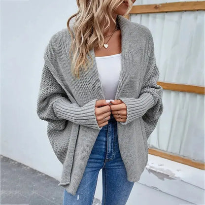 Women's Loose Knitted solid color Sweater - Xandu Limited