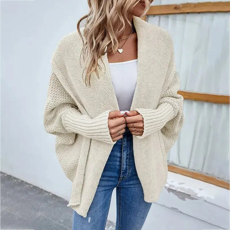 Women's Loose Knitted solid color Sweater - Xandu Limited