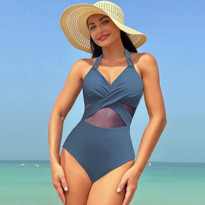 Women's Mesh Cross - Strap Swimsuit: Summer Chic - Xandu Limited