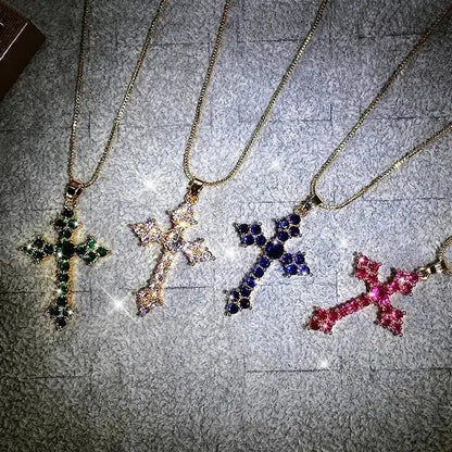 Women's Religious Cross Necklace - Elegant Faith - Inspired Jewelry - Xandu Limited